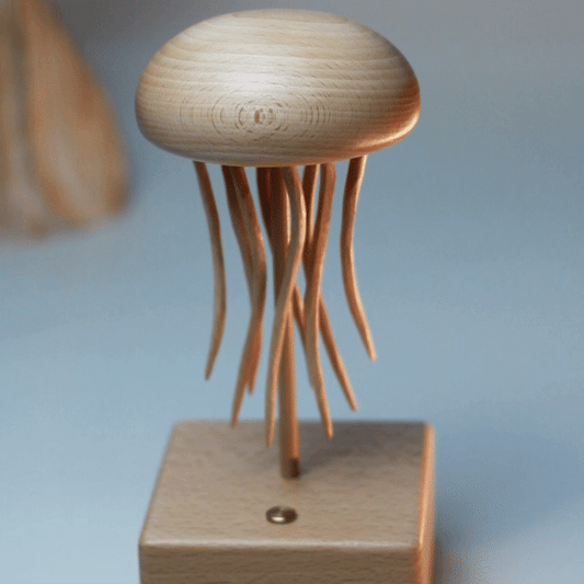 Handcrafted Wooden Jellyfish Automaton