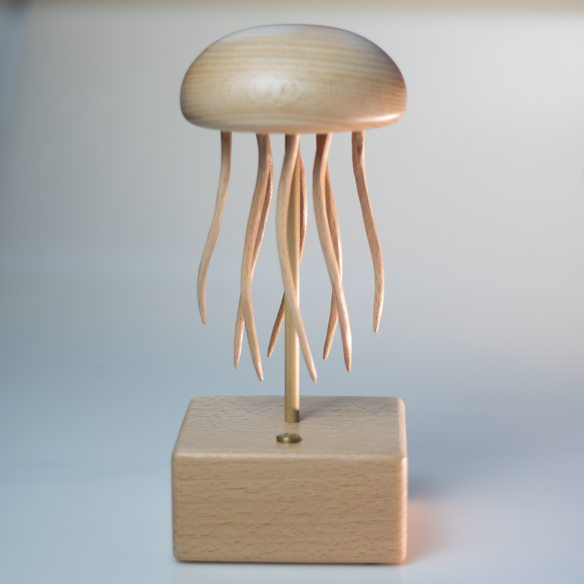 Handcrafted   Wooden   Jellyfish   Automaton
