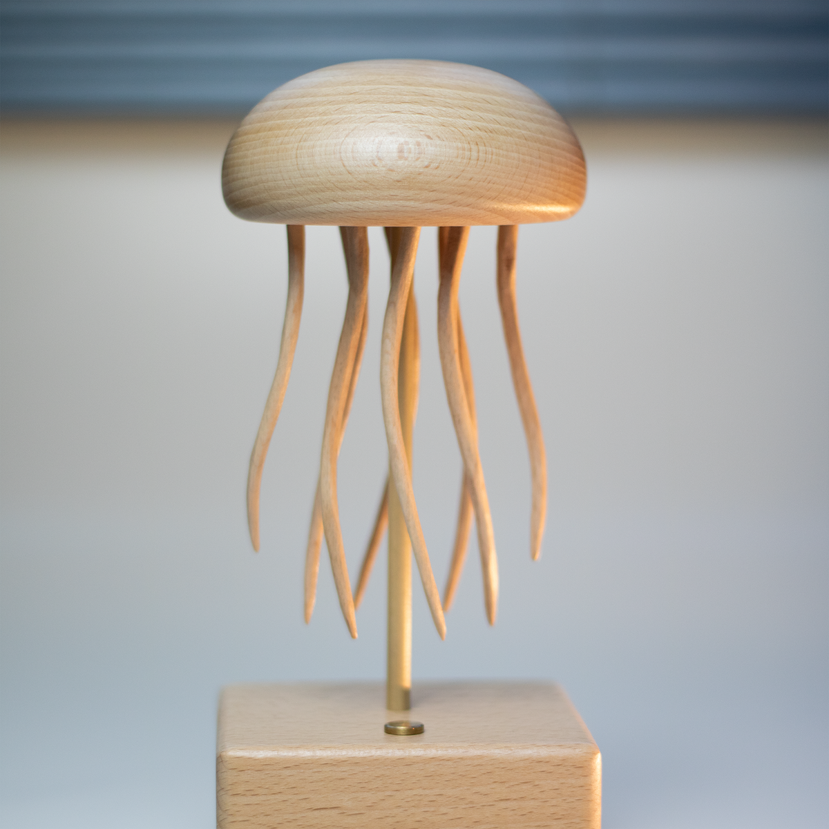 Handcrafted   Wooden   Jellyfish   Automaton