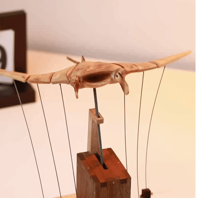 Handcrafted   Wooden   Manta   Ray   Automaton