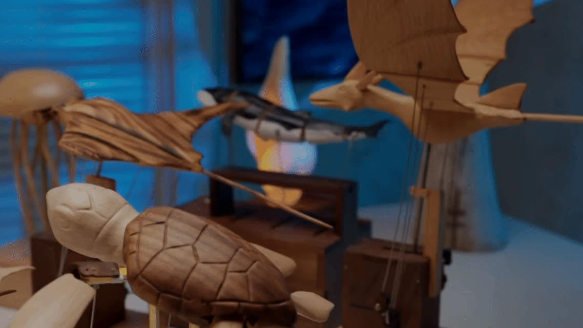 Wooden sculptures brought to life